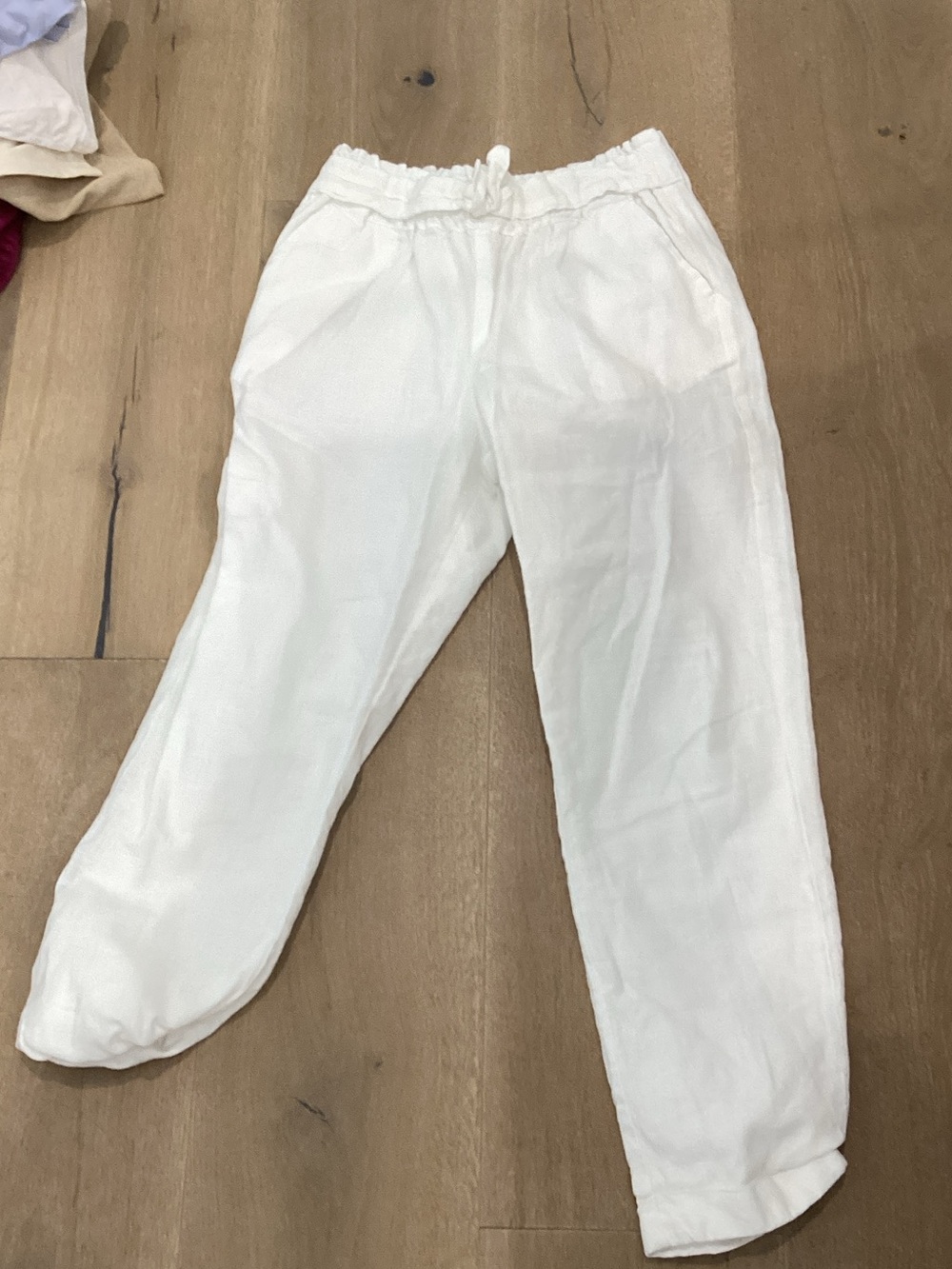 Gymboree White Elastic-Waist Jogger Pants